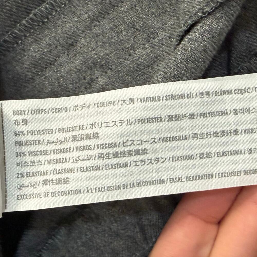 Abercrombie & Fitch Gray Pull On Tapered Leg Front Seam Work Pants Trousers Sz L - Picture 3 of 11